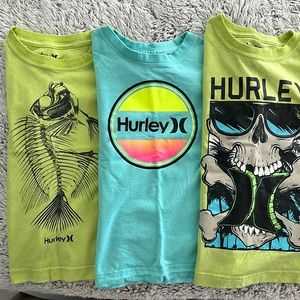 Three Hurley short sleeve t-shirts size 4T.